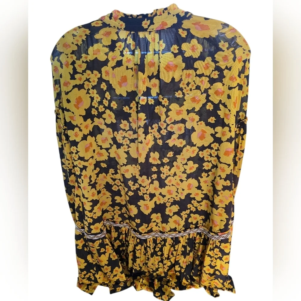 Free People Love Letter Floral Tunic/Mini Dress Size X-Small